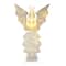 60" Gold & White Outdoor Lighted Angel, Clear LED Lights